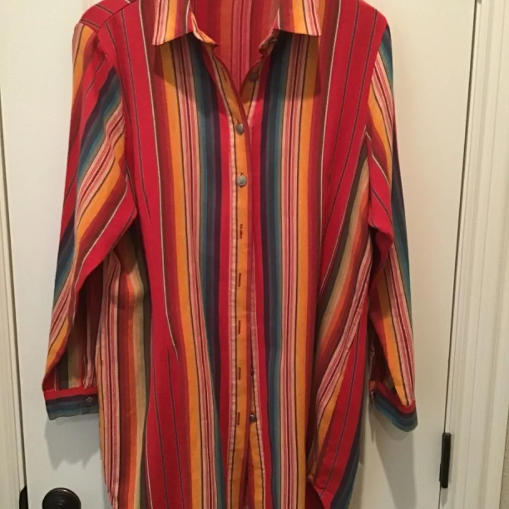 Lucky & Blessed Striped Multicolor Long Top - Picture 5 of 6